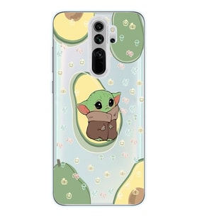 Redmi Note 8 Pro Uyumlu Baby Yoda Desenli Şeffaf Telefon Kılıfı