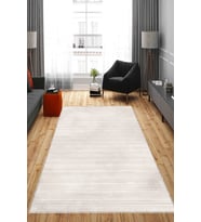 Kemik Kendinden Desenli Kaymaz Tabanlı Dekoratif Halı AR1435 - 100 x 160 cm