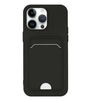 iPhone 14 Pro Kılıf Kelvin Kartvizitli Silikon - Siyah