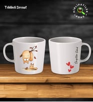 KirliPatiler Taş Kupa Fincan Üzeri Sevgili Kedi Baskılı (Model 4)