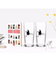 BK Home Renkli Baskılı Atatürk Temalı İkili Rakı Bardağı ve Rakı Cep Kitabı Hediye Seti-27 (Model 1)