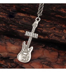 Müzisyen Gitarlı Erkek Kolye Takı Aksesuar K24 T5