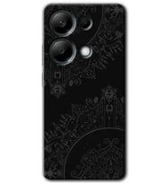 Redmi Note 13 Pro 4G Kılıf HD Desen Baskılı Kılıf - Siyah Mandala