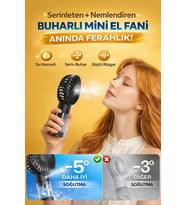 El Tipi Sulu Soğuk Buharlı Fan Şarjlı Mini Vantilatör 3 Kademeli USB Taşınabilir Masaüstü Fan Güçlü