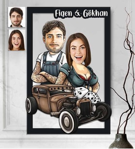 Kişiye Özel 3D  Ahşap Tablo Sevgili 30x40 -29
