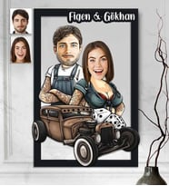 Kişiye Özel 3D  Ahşap Tablo Sevgili 30x40 -29