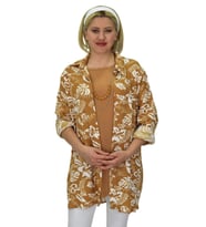 Kadın Bürümcük İkili Bluz BGL-ST03709 (Camel)