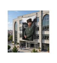 Atatürk Portresi Poster Bayrak Raşel Kumaş 6x9 metre ATA68