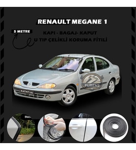 Renault Megane 1 Oto Araç Kapı Koruma Fitili 5metre Parlak Siyah Renk