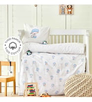 Karaca Home Baby Boys %100 Pamuk Bebek Nevresim Takımı (Beyaz-Mavi)