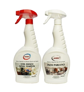 Akbel Ankastre ve İnox Parlatıcı+Çok Amaçlı Genel Temizlik 750 ML