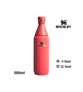 Stanley The All Day Slim Su Şişesi 0.59 L Termos Kamp Matara (Mercan)