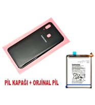Tkgz Samsung Galaxy A20 A205 Arka Pil Batarya Kapağı + PİL SİYAH