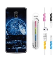 Xiaomi Redmi 8A 8 Pro 9C 9T 10C 11T Pro Kılıf Kablo Koruma Spiral Silikon Mavi Gece 1605