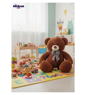 90 Cm Peluş Ayı Büyük Boy - Sevgili Hediye- Doğum Günü Hediyesi