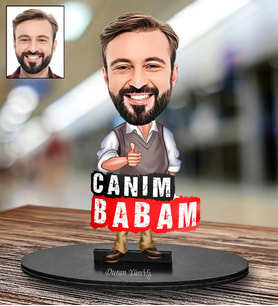 Babalar Gününe Özel Tasarımlı Karikatür Biblo 129
