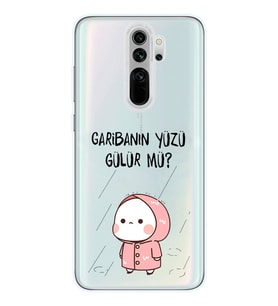 Xiaomi Redmi Note 8 PRO Uyumlu Garibanın Yüzü Gülür mü? Tasarımlı Şeffaf Telefon Kılıfı