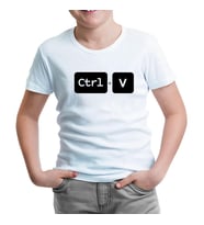 Ctrl+V Beyaz Çocuk Tshirt