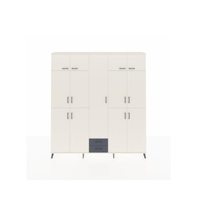 Arges Dolap 10 Raflı 2 Çekmeceli 4 Askılı 220x30x243 Aytaşı-Aytaşı/Antrasit