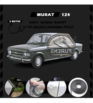 Murat 124 Oto Araç Kapı Koruma Fitili 5metre Parlak Siyah Renk