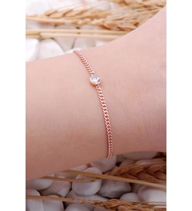 Gurmet Rose Gümüş Taşlı Bileklik 3936