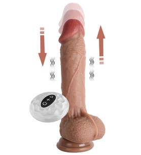 Isıtmalı Döner Başlı İleri Geri Hareketli Realistik Dildo