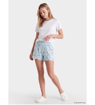 LCW Young Mavi Baskılı Kadın Şort Pijama Altı 2'li