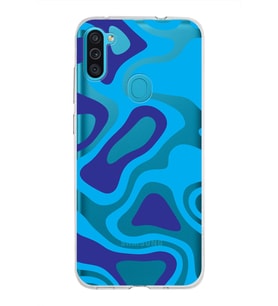 Samsung Galaxy M11 Kapak Renkli Desen Tasarımlı Şeffaf Silikon Kılıf