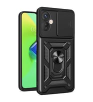 İnfinix Hot 30 4g Kılıf Pars Lens Yüzüklü Silikon - Siyah