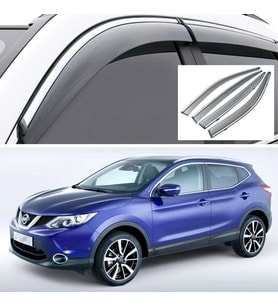 Nissan Qashqai Uyumlu 2014 2020 Kromlu Cam Rüzgarlığı Parça