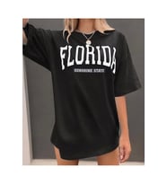 Bisiklet Yaka Baskılı T-shirt - Siyah