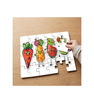 Sevimli Meyveler Tasarımlı 24 Parça Ahşap Çocuk Puzzle MPK0451