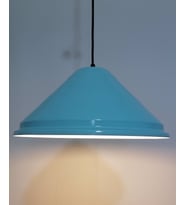 RİOLİGHT RETRO TURKUAZ İÇİ BEYAZ TEKLİ METAL SARKIT ÇAP: 33CM (Siyah)