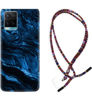 Vivo Y11S Y21S Y20 Y20S Y70 Kılıf Boyun Asklı Rasta Silikon Blue MArble 1379