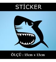jaws tehlikeli etiket sticker - 2 adet çıkartma araba motosiklet kask atv tablet pc buzdolabı otomobil bilgisayar uyumlu