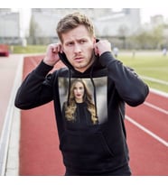 Kişiye Özel Fotoğraf Baskılı Siyat Sweatshirt (Siyah)