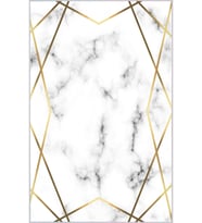 Eliana Home Baskılı, Yıkanabilir Kaymaz Taban Salon Halısı LNA1286 100x150 cm (Beyaz)