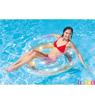 İntex Parıltı Desenli Yetişkin Deniz ve Havuz Simiti 107 cm (Sarı)