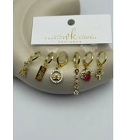 Vip 6'lı Gold Küpe - 25-vip186