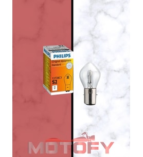 Motosiklet Philips Ön Far Ampülü 12Volt 35W UZUN KISA ÇİFT DEVRE
