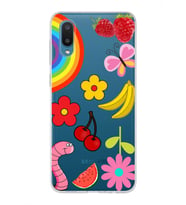 PrintiFy Samsung Galaxy A02 ile Uyumlu 1mm Slim Fit Water Color 5 Baskılı Şeffaf  Kılıf