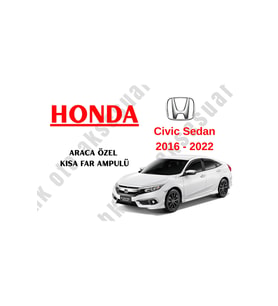 Honda Civic 2016 - 2022 Kısa Far Ampulü h11