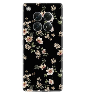 Infinix Zero 40 5G Kılıf Boutique Baskılı Resimli Siyah Fon Çiçek Pcode -045