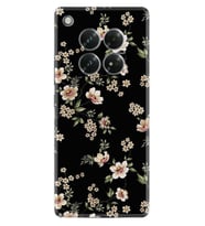 Infinix Zero 40 5G Kılıf Boutique Baskılı Resimli Siyah Fon Çiçek Pcode -045