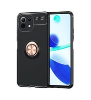 Xiaomi Mi 11 Lite Kılıf Range Yüzüklü Silikon - Siyah-gold