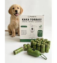 255 Adet Köpek Bakım Kaka Poşeti Kedi Köpek Kaka Poşeti Dışkı Torbası,Kaka Almak İçin Pratik Torba (17 Rulo x 15 Torba = 255 Torba + 1 Dispenser)