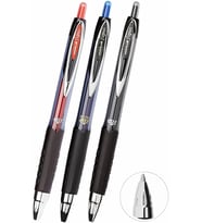 Siyah Kırmızı 3 Adet Uniball Signo 207 0.7 mm Roller Umn-207 Likit Mürekkepli Pilot Kalem