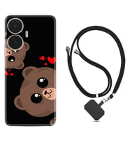 Realme C55 Kılıf Silikon Boyun Askılı İpli Desenli Silikon Love Animals 1780