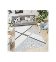 Rovigo Home Dijital Baskı Yıkanabilir Kaymaz Taban Salon Halısı RVG1852-SM365 (Gri)