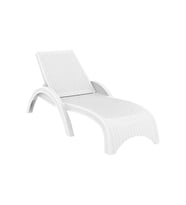 Omnipazar TRK-860 Siesta Fiji Rattan Desenli Ayarlanabilir Lüks Şezlong